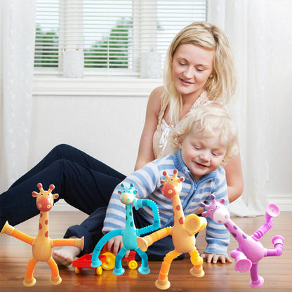 Giraffe Pop Buizen Lente Fidget - Leuk sensorisch speelgoed voor kinderen