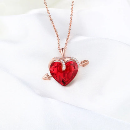 Roze hart ketting