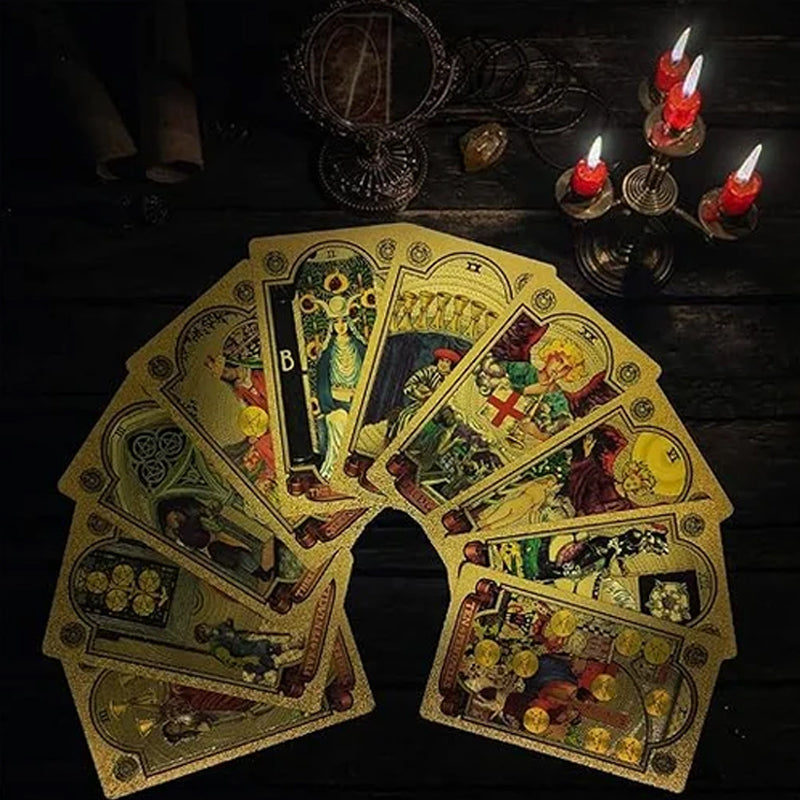 Tarot Gouden Deck Kaarten – Elegante en Mystieke Set voor Waarzeggerij en Intuïtie