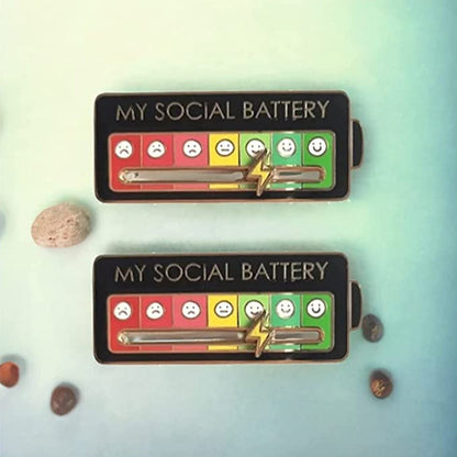 Sociale Batterij Broche Gesp - Trends accessoire voor creatieve zelfexpressie