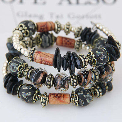 Boheemse Schelp Klei Armband - Stijlvol en Artistiek Accessoire