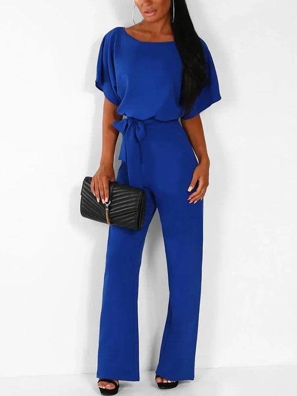 Jumpsuit met korte mouwen voor dames - Omarm Vrijblijvend  Elegantie