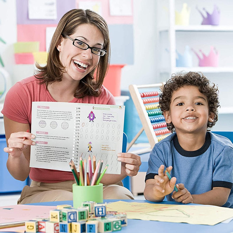 Herbruikbaar overtrekboek - beschrijfbare pagina's voor leren en creativiteit bij kinderen