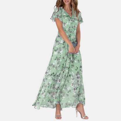 Esthetische Vintage Maxi-jurk- Vloeiend silhouet met retro charme voor moeiteloze Bohemian stijl