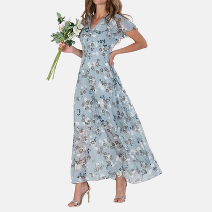 Esthetische Vintage Maxi-jurk- Vloeiend silhouet met retro charme voor moeiteloze Bohemian stijl