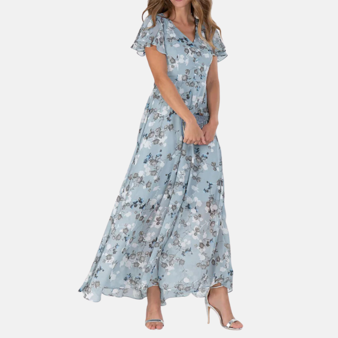 Esthetische Vintage Maxi-jurk- Vloeiend silhouet met retro charme voor moeiteloze Bohemian stijl