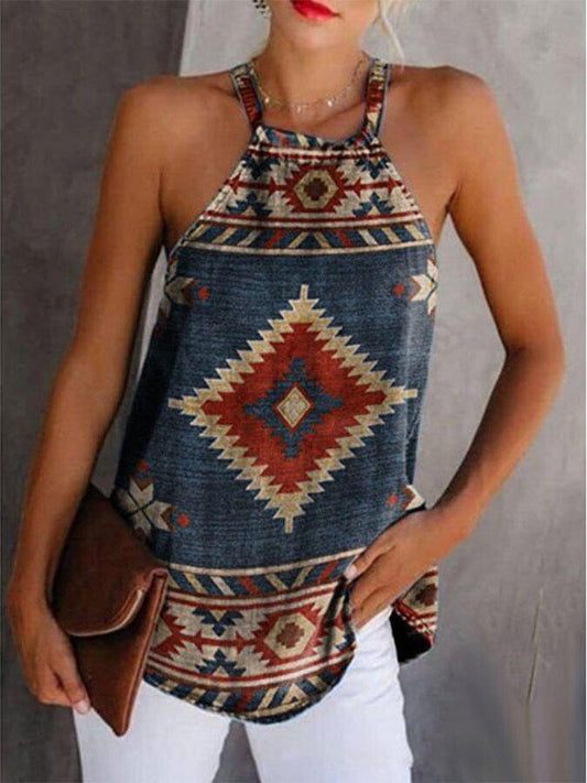 Dames Halter Neck Boho Top – Trendy & Soepel zomertops