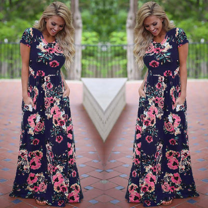 Maxi jurk met bloemenprint voor dames - Perfect voor zomerse dagen