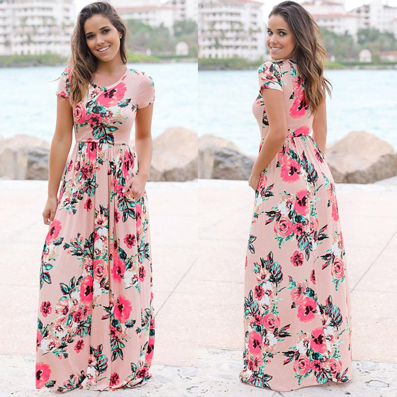 Maxi jurk met bloemenprint voor dames - Perfect voor zomerse dagen