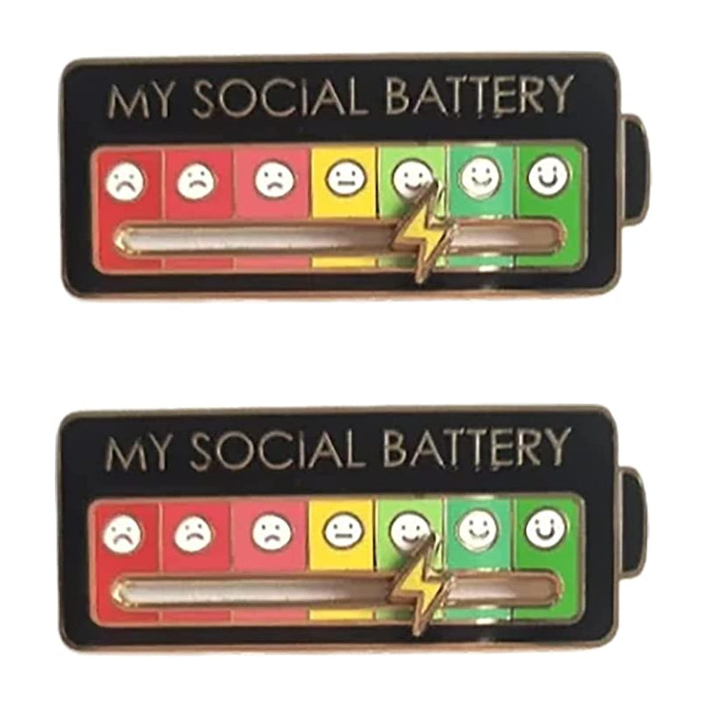 Sociale Batterij Broche Gesp - Trends accessoire voor creatieve zelfexpressie