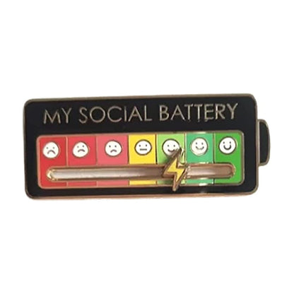 Sociale Batterij Broche Gesp - Trends accessoire voor creatieve zelfexpressie