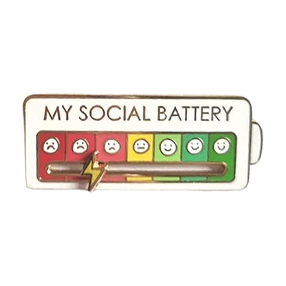 Sociale Batterij Broche Gesp - Trends accessoire voor creatieve zelfexpressie